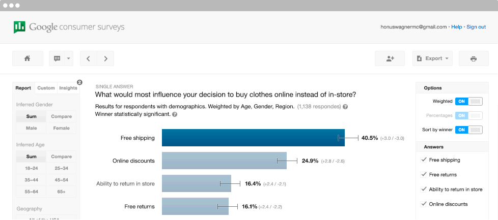 Google Consumer Surveys: Google's new tool for market research